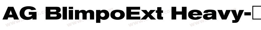AG BlimpoExt Heavy字体转换